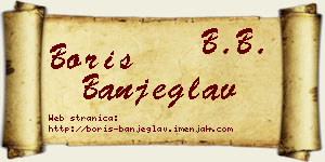 Boris Banjeglav vizit kartica